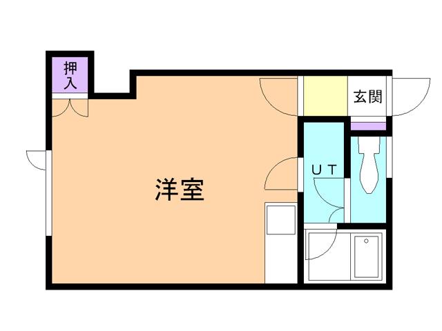 コーポサンライズ(ワンルーム/1階)の間取り写真