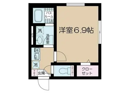 フェリーチェ方南町A(1K/2階)の間取り写真