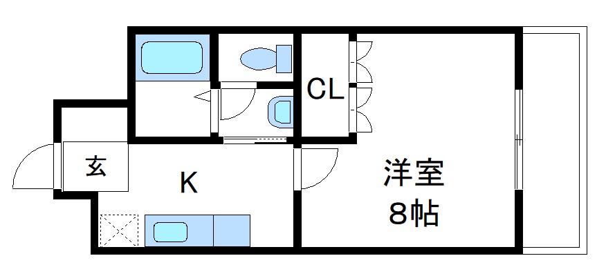 プラッツ・I(1K/2階)の間取り写真