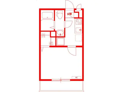 リブリ・ブランドール湘南台(1K/1階)の間取り写真