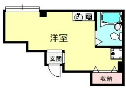 須磨ハイツ(ワンルーム/3階)の間取り写真