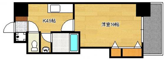 アベニュー牛田新町(1K/3階)の間取り写真