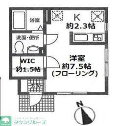 エスポワール住吉A棟(1K/1階)の間取り写真