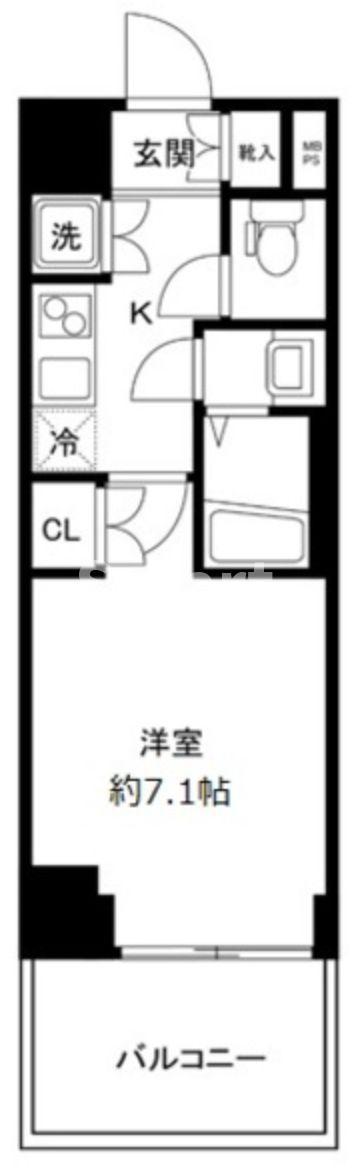 FIERTE中野(1K/5階)の間取り写真