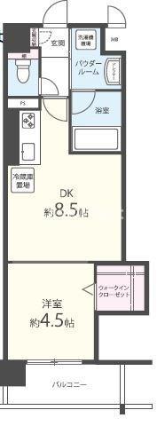 京橋イーストガーデン(1DK/7階)の間取り写真