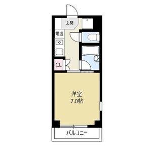 シーズンコート塩釜駅前(1K/4階)の間取り写真