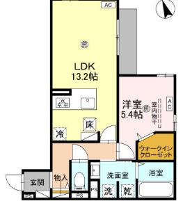 スペチアーレ赤川(1LDK/3階)の間取り写真