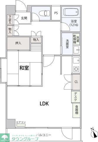 コンフォート文京小石川(1LDK/3階)の間取り写真