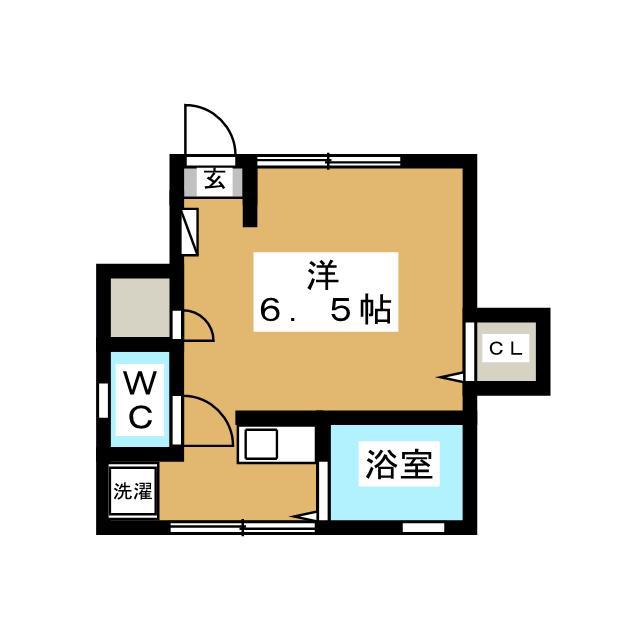 ジュネス羽衣(ワンルーム/1階)の間取り写真