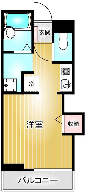 ツリービレッジ(1K/3階)の間取り写真