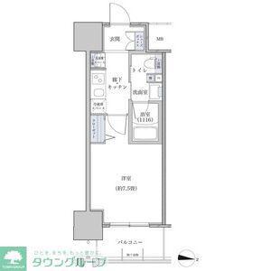 パークアクシス名古屋山王橋(1K/8階)の間取り写真