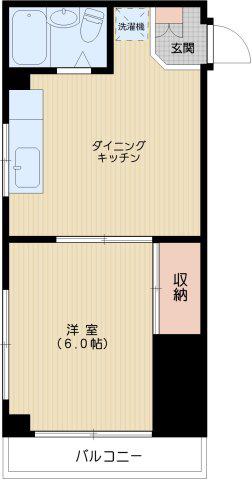 タマルコーポ東日暮里(1DK/2階)の間取り写真