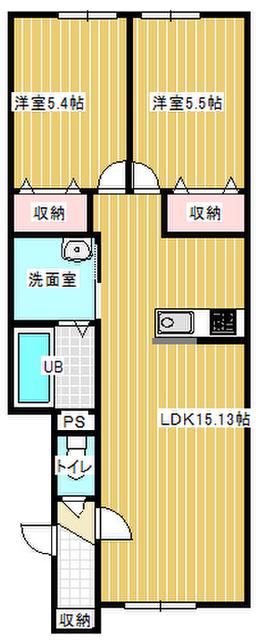 CASA R(2LDK/1階)の間取り写真