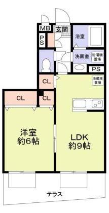 ブライトンテラス荻窪(1LDK/1階)の間取り写真