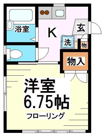 ハイツ21(1K/1階)の間取り写真