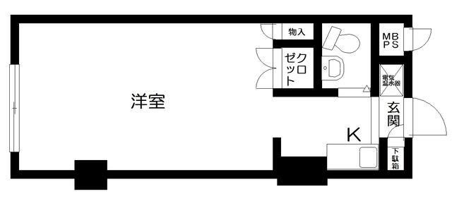日神パレス江古田(ワンルーム/1階)の間取り写真