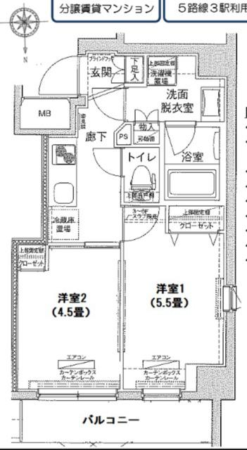 ティモーネ グランデ田端(2K/3階)の間取り写真