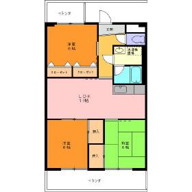 ニコーマンション(3LDK/2階)の間取り写真