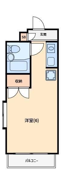 第58小金井クリスタルマンション(ワンルーム/3階)の間取り写真