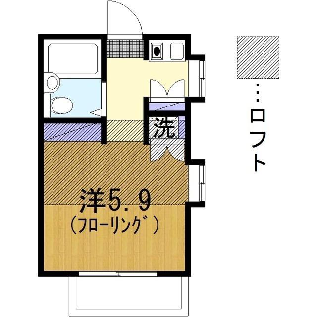 プラスコート代官四丁目(1K/2階)の間取り写真