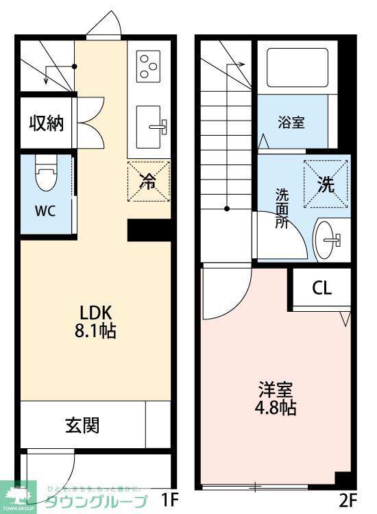 MOK-TERRACE大泉学園(1LDK/1階)の間取り写真