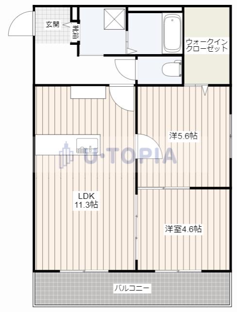 LAXMI (2LDK/2階)の間取り写真