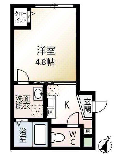 MQUARTO新小岩(1K/2階)の間取り写真