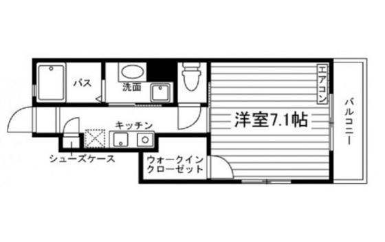 ST.LEONE長岡(1K/1階)の間取り写真