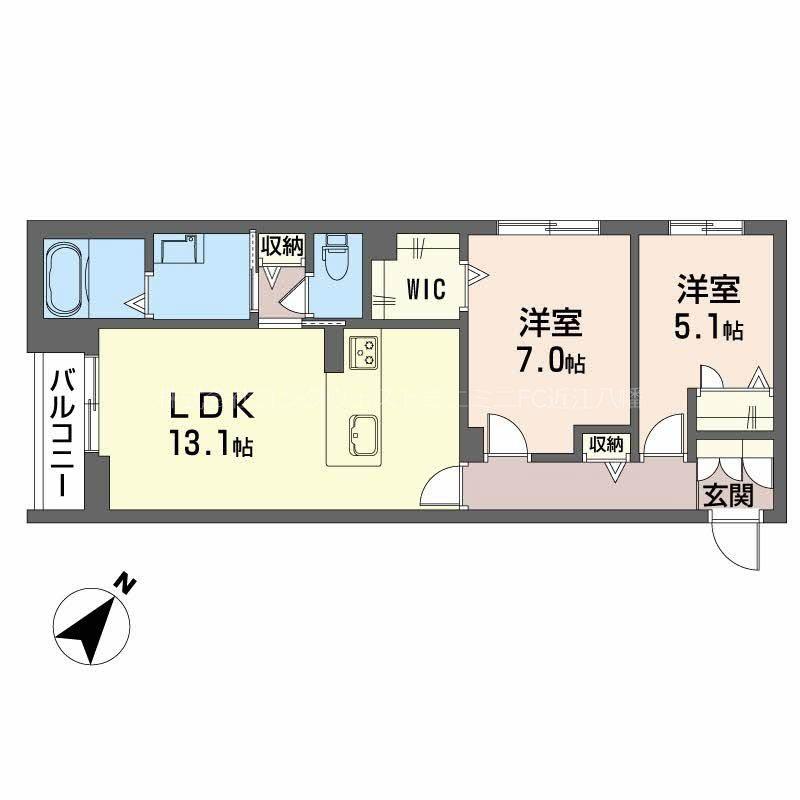 エクセルVI(2LDK/2階)の間取り写真