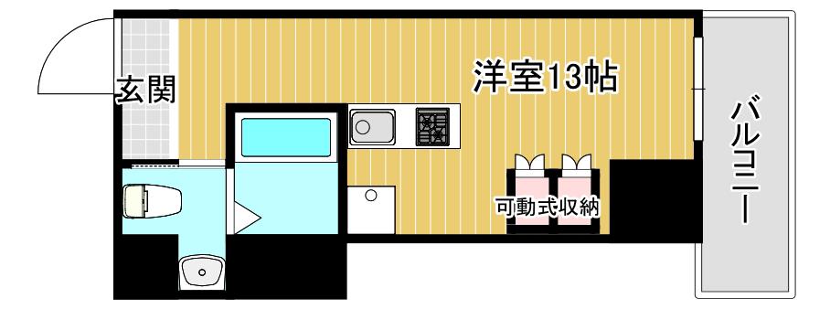 SK TOWER心斎橋イースト(ワンルーム/5階)の間取り写真
