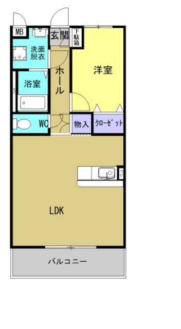 COCOSTAII(1LDK/1階)の間取り写真