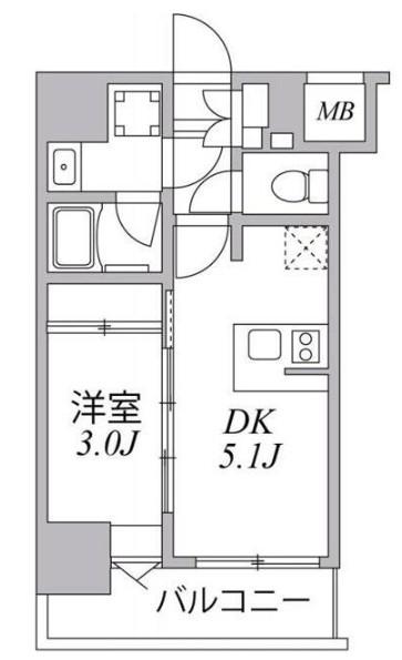 SYFORME住吉 SYFORME住吉(1DK/7階)の間取り写真