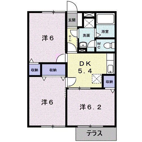 サンフラワー(3DK/1階)の間取り写真