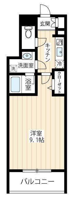 ARCOBALENO KAWASAKIHIRAMA(1K/3階)の間取り写真