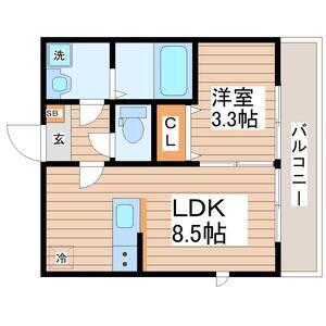 PAPPY(1LDK/2階)の間取り写真