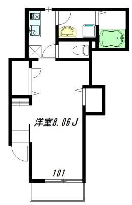 GATTO NERO(1K/1階)の間取り写真
