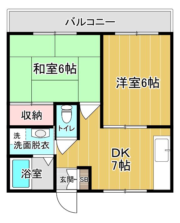 KTOMMY(2DK/1階)の間取り写真