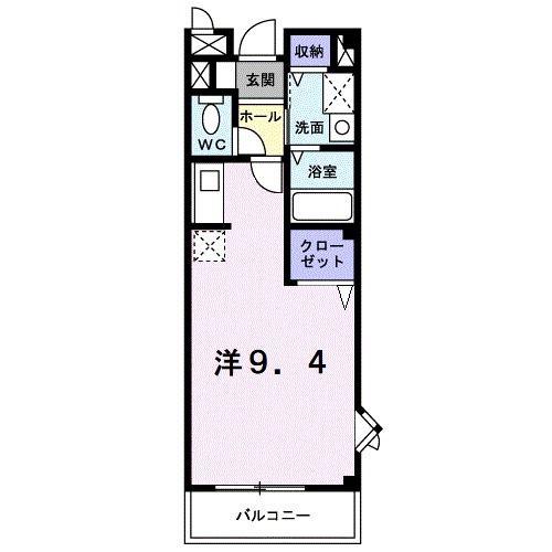 フェリシティS(ワンルーム/1階)の間取り写真