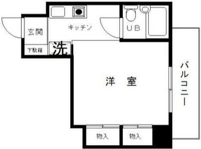 スズキパレス(1K/3階)の間取り写真