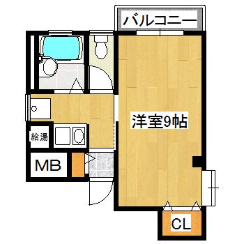 カサベイヤパートI(1K/3階)の間取り写真