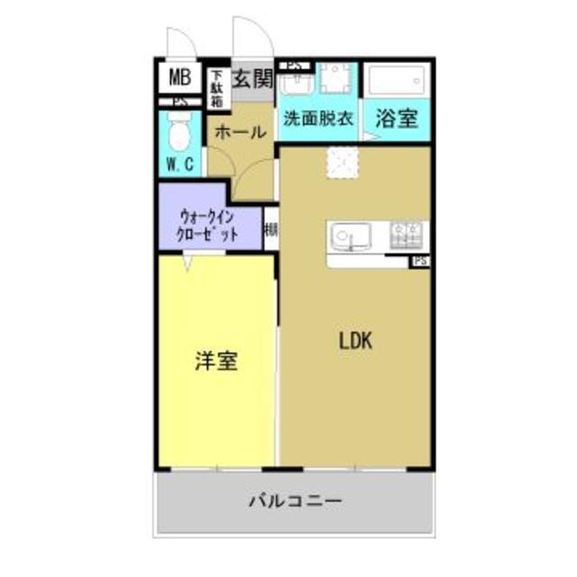 はなみずきIII番館(1LDK/2階)の間取り写真