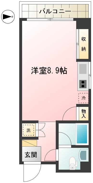 NEXT旗の台(ワンルーム/6階)の間取り写真