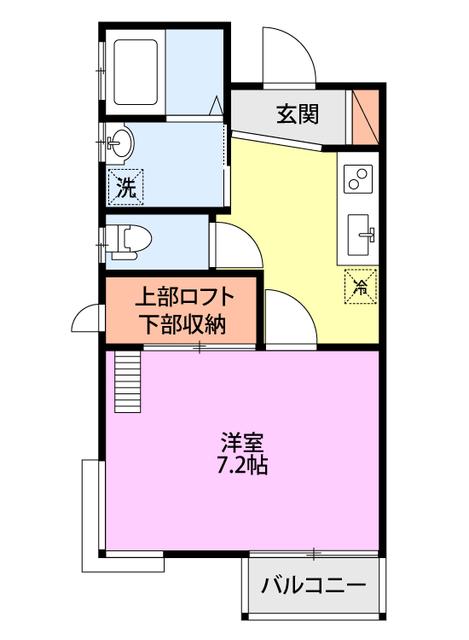 スカイラークヒルズ(1K/1階)の間取り写真