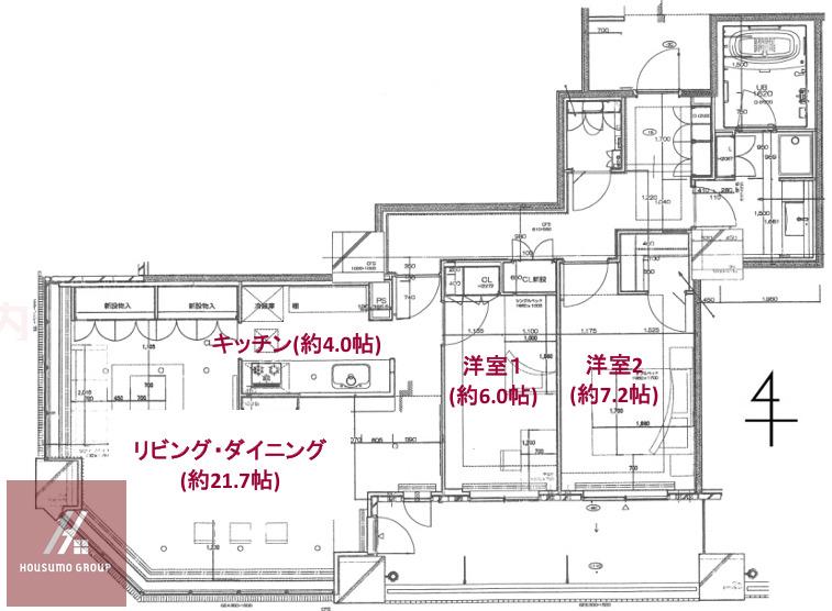 ザ・千里タワー(2LDK/21階)の間取り写真
