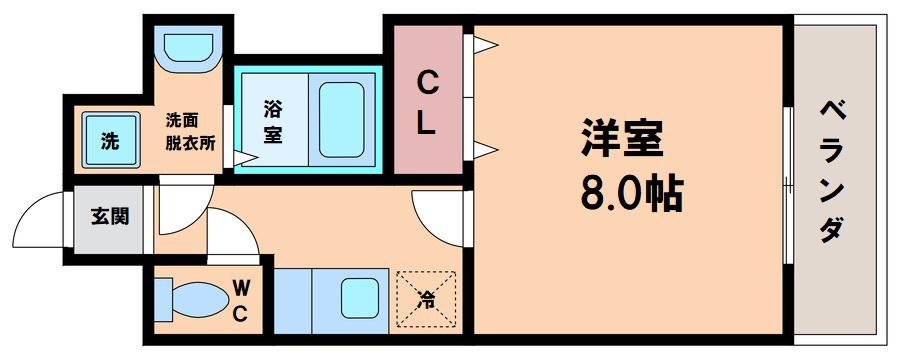 サンティール(1K/3階)の間取り写真