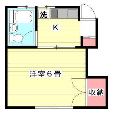 目白ヒルズ(1K/2階)の間取り写真