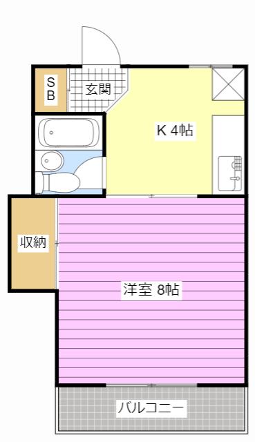 メゾンイシハラ(1K/3階)の間取り写真