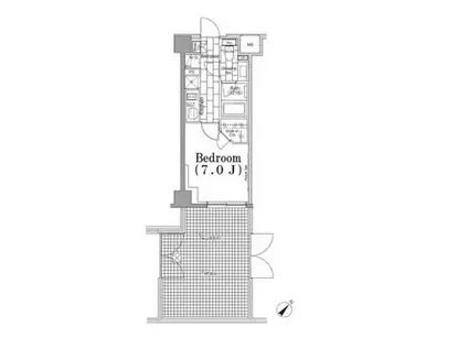 ONE ROOF FLAT TSUKISHIMA(1K/1階)の間取り写真