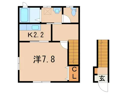 メゾンアウル24(1K/2階)の間取り写真