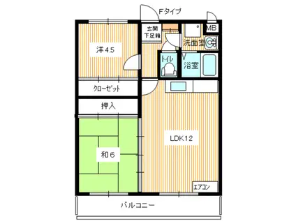 メイプルタウンSYO-YA(2LDK/3階)の間取り写真